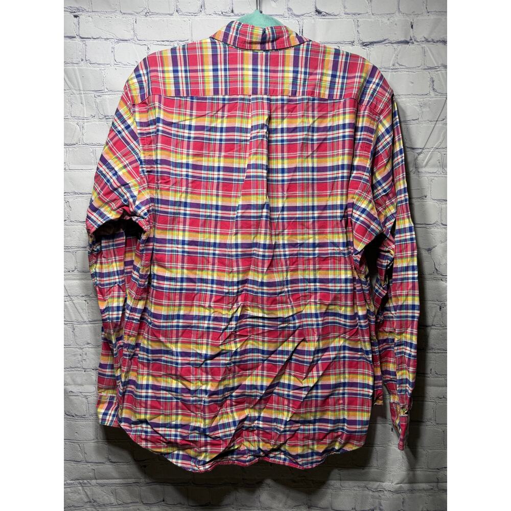 Ralph Lauren Mens Plaid Button Down Pink Multi Sz XL Classic Fit Cotton - Picture 6 of 6